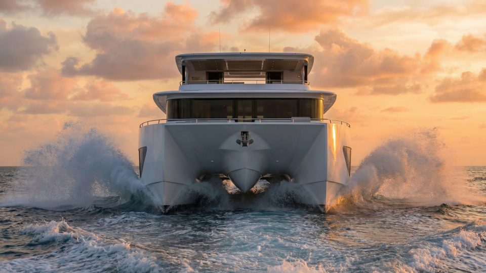 YachtCat80 at sunset